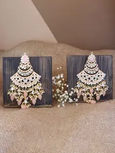 I Jewels Gold Plated Contemporary Chandbalis Earrings