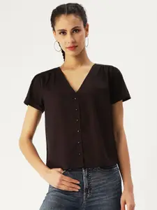 DressBerry Crepe Shirt Style Top