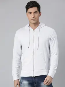 Huetrap Men Solid Hooded Cotton Sweatshirt