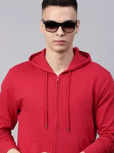 Huetrap Men Hooded Front-Open Sweatshirt