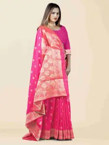 KAJREE  Ethnic Motifs Zari Pure Silk Uppada Saree