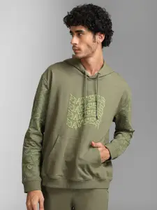 KZ07 By Kazo Men Printed Cotton Hooded Sweatshirt