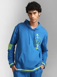 KZ07 By Kazo Printed Hooded Cotton Sweatshirt