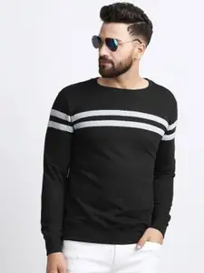 Rodzen Round Neck Striped Sweatshirt