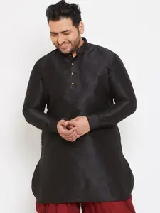 VASTRAMAY Mandarin Collar Silk Kurta
