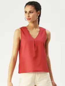DressBerry Peach-Coloured Crepe Top