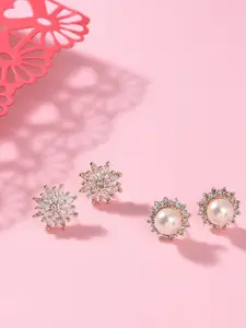 AMI Set of 2 Contemporary Studs Earrings