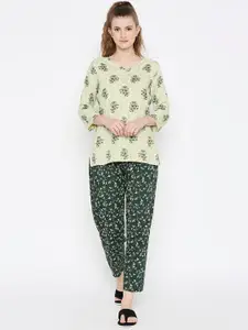 Smarty Pants Women Printed Pure Cotton Night suit
