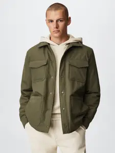 MANGO MAN Snap Button Sustainable Padded Jacket