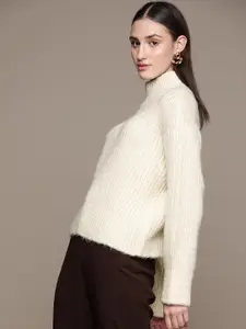 MANGO Ribbed Turtle Neck Pullover
