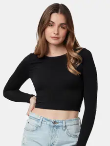 The Souled Store Women Fitted Crop Top