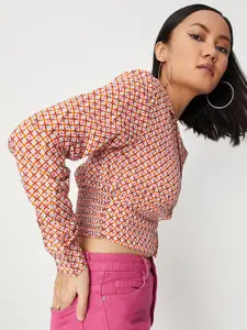 max Women Printed Geometric Casual Shirt