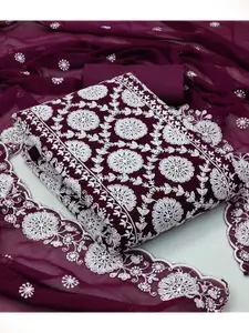 KALINI  Embroidered Silk Georgette Unstitched Dress Material