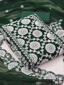 KALINI Embroidered Silk Georgette Unstitched Dress Material