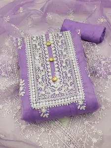 KALINI Embroidered Organza Unstitched Dress Material