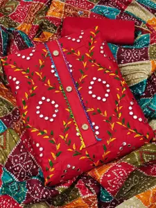 KALINI Embroidered Pure Cotton Unstitched Dress Material