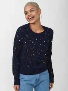FOREVER 21 Women Pullover with Embellished Detail