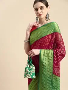 Winza Designer Woven Design Ethnic Motifs Zari Brasso Banarasi Saree