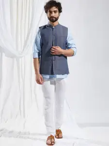 Fabindia Men Woven Design Pure Cotton Nehru Jacket