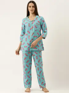 Bannos Swagger Women Printed Night suit