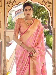KARAGIRI Ethnic Motifs Zari Silk Blend Mysore Silk Saree