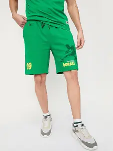 max Men Green Sports Shorts