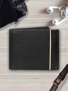 LOUIS STITCH Men Textured Leather Three Fold Wallet
