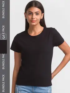 FashionRack Women Pack Of 3 Cotton Lounge T-Shirt