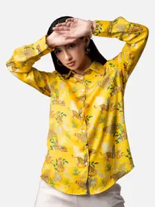 NEOFAA Women Animal Printed Casual Shirt