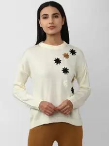 Van Heusen Woman Embroidered Acrylic Pullover