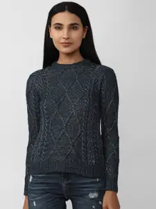 Van Heusen Woman Cable Knit Cotton Pullover Sweater