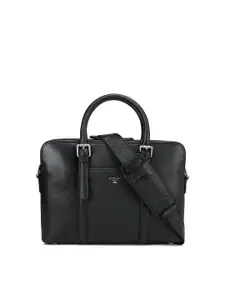 Da Milano Men  Textured Leather Laptop Bag