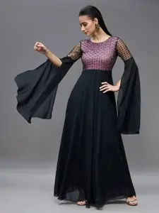 Miss Chase Long Sleeves Embellished Maxi Dress