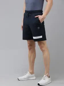 Van Heusen Men Striped Brand Logo Printed Slim Fit Training Shorts