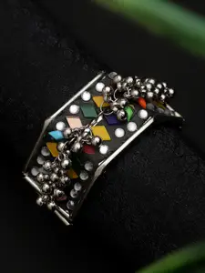 CARDINAL Women Crystals Oxidised Bangle-Style Bracelet