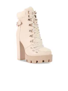 London Rag Women Fur Collared Ankle Winter Boots