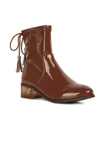 London Rag Women Mid-Top Tassel Detail Winter Boots