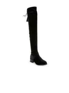 London Rag Women Velvet Knee Length Winter Boots