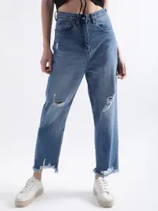 ELLE Women Low Distress Cotton Light Fade Jeans