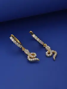 Carlton London Women Gold-Plated Contemporary Hoop Earrings