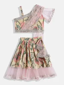 Readiprint Girls Printed Ready to Wear Lehenga &