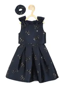 Allen Solly Junior Sequined Floral A-Line Dress