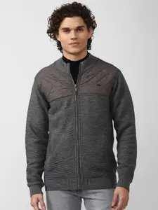 Peter England Casuals Round Neck Acrylic Cardigan Sweater