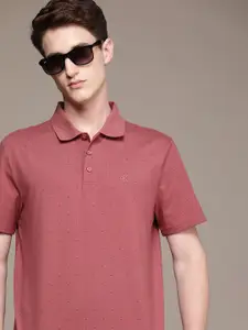 Calvin Klein Jeans Men Geometric Printed Polo Collar T-shirt