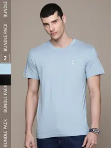 Calvin Klein Jeans Men Pack Of 2 Pure Cotton Round Neck T-shirt
