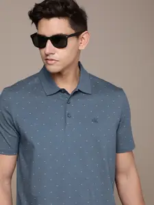 Calvin Klein Jeans Men Geometric Printed Polo Collar T-shirt