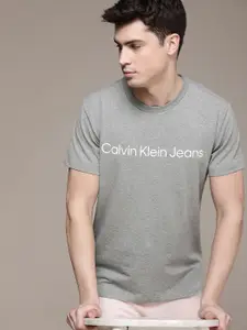 Calvin Klein Jeans Round Neck Brand Logo Print Knitted T-shirt