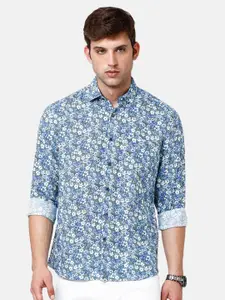 Linen Club Men Floral Printed Pure Linen Sustainable Casual Shirt