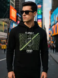 Maniac Men Typography Printed Cotton Oversized T-shirt