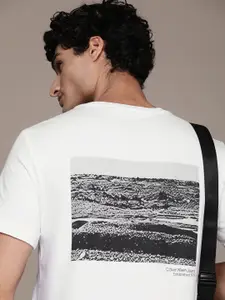 Calvin Klein Jeans Men Pure Cotton Slim Fit Graphic Printed T-shirt